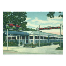 Vintage Restaurant, Retro Rhinebeck Roadside Diner Invites