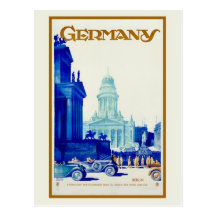 Vintage retro Berlin Germany travel ad Post Cards
