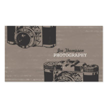 Vintage Retro Camera Professional Photographer Business Cards