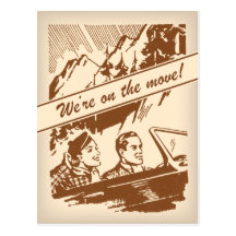 Vintage Retro Change of Address Postcard