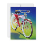 Vintage Retro Colourful Bicycle Party Invitations
