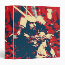Vintage Retro Cool Samurai Warrior Martial Artist Vinyl Binder