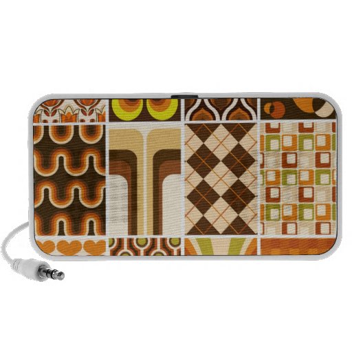 Vintage Retro Doodle Portable Speaker