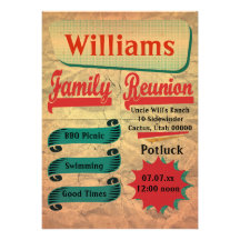 Vintage Retro Family Reunion Invitation