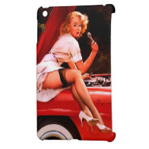 Vintage Retro Gil Elvgren Car Mechanic Pinup Girl iPad Mini Cases