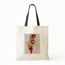Vintage Retro Gil Elvgren Firefighter Pin Up Girl Canvas Bag
