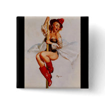 Vintage Retro Gil Elvgren Firefighter Pin Up Girl