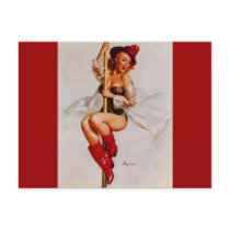 Vintage Retro Gil Elvgren Firefighter Pin Up Girl Postcards