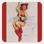 Vintage Retro Gil Elvgren Firefighter Pin Up Girl Stickers