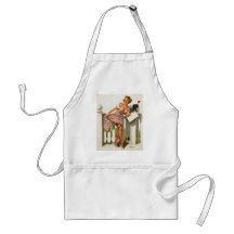 Vintage Retro Gil Elvgren Mail Box Pinup Girl Apron