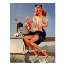 Vintage Retro Gil Elvgren Mail Box Pinup Girl Post Cards