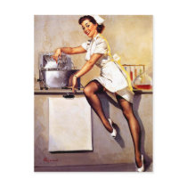 Vintage Retro Gil Elvgren Nurse Pin Up Girl Postcards