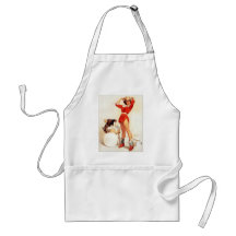Vintage Retro Gil Elvgren Pin Up Girl Aprons