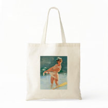 Vintage Retro Gil Elvgren Pin Up Girl Canvas Bags