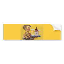 Vintage Retro Gil Elvgren Pin Up Girl Bumper Sticker