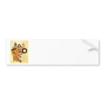 Vintage Retro Gil Elvgren Pin Up Girl Bumper Stickers