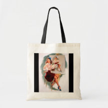 Vintage Retro Gil Elvgren Pin Up Girl Canvas Bag
