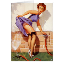 Vintage Retro Gil Elvgren Pin Up Girl Card