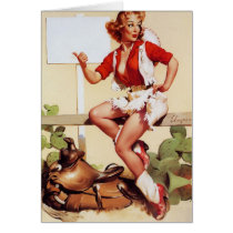 Vintage Retro Gil Elvgren Pin Up Girl Card