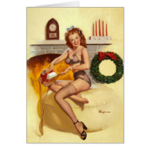 Vintage Retro Gil Elvgren Pin Up Girl Card
