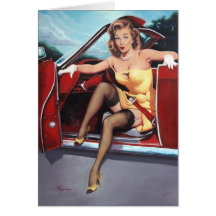 Vintage Retro Gil Elvgren Pin Up Girl Greeting Cards