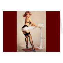 Vintage Retro Gil Elvgren Pin Up Girl Greeting Cards