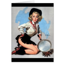 Vintage Retro Gil Elvgren Pin Up Girl Card