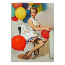 Vintage Retro Gil Elvgren Pin Up Girl Greeting Cards