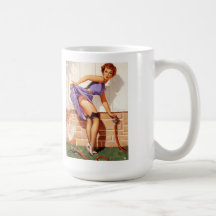Vintage Retro Gil Elvgren Pin Up Girl Coffee Mugs