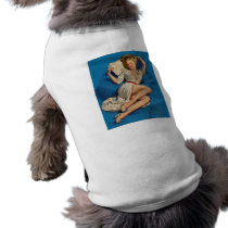 Vintage Retro Gil Elvgren Pin Up Girl Doggie Tee