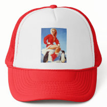 Vintage Retro Gil Elvgren Pin Up Girl Trucker Hats