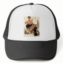 Vintage Retro Gil Elvgren Pin Up Girl Trucker Hat