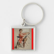 Vintage Retro Gil Elvgren Pin Up Girl Key Chains