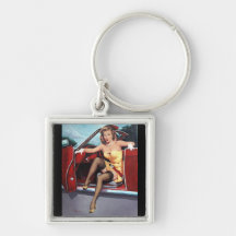 Vintage Retro Gil Elvgren Pin Up Girl Key Chains
