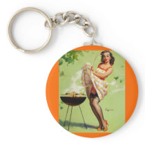 Vintage Retro Gil Elvgren Pin Up Girl Keychains