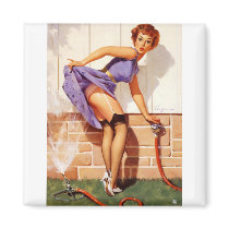 Vintage Retro Gil Elvgren Pin Up Girl Refrigerator Magnet