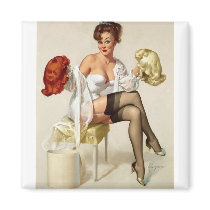 Vintage Retro Gil Elvgren Pin Up Girl Magnet