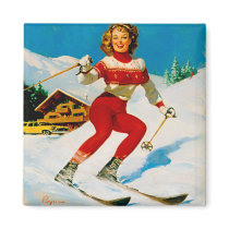 Vintage Retro Gil Elvgren Pin Up Girl Refrigerator Magnet