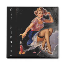 Vintage Retro Gil Elvgren Pin Up Girl Magnet