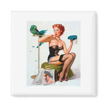 Vintage Retro Gil Elvgren Pin Up Girl Fridge Magnets
