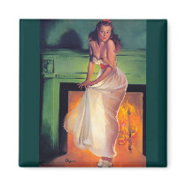 Vintage Retro Gil Elvgren Pin Up Girl Magnet