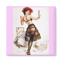 Vintage Retro Gil Elvgren Pin Up Girl Fridge Magnets