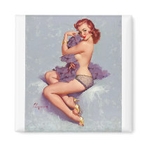 Vintage Retro Gil Elvgren Pin Up Girl Magnet
