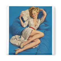 Vintage Retro Gil Elvgren Pin Up Girl Refrigerator Magnet
