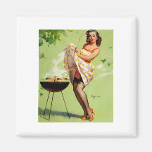 Vintage Retro Gil Elvgren Pin Up Girl Magnet