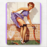 Vintage Retro Gil Elvgren Pin Up Girl Mouse Pads