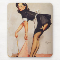 Vintage Retro Gil Elvgren Pin Up Girl Mouse Pads