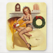 Vintage Retro Gil Elvgren Pin Up Girl Mousepad