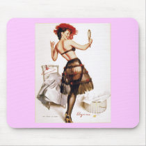 Vintage Retro Gil Elvgren Pin Up Girl Mouse Pads