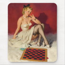 Vintage Retro Gil Elvgren Pin Up Girl Mousepad